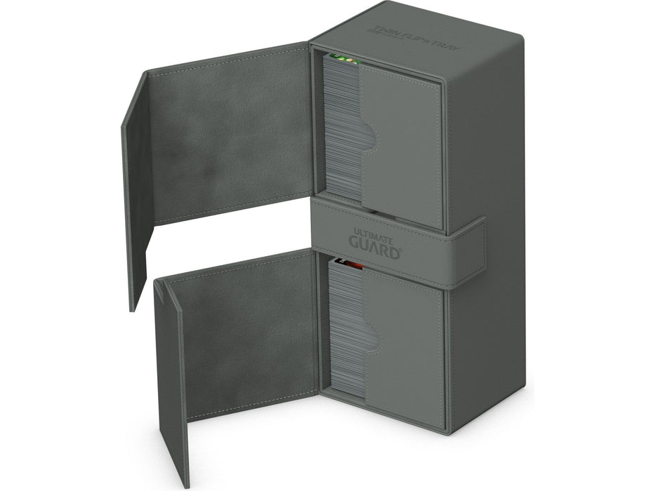 Supplies Ultimate Guard - Twin Flip N Tray Deck Case - Monocolor Grey - 266+ - Cardboard Memories Inc.