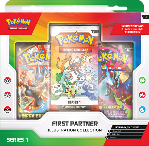 Trading Card Games Pokemon - First Partner Illustration Collection Series 1 - Pre-Order March 20th 2026 - Cardboard Memories Inc.