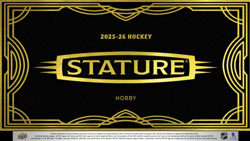 Sports Cards Upper Deck - 2025-26 - Hockey - Stature - Hobby Box - Pre-Order August 30th 2026 - Cardboard Memories Inc.