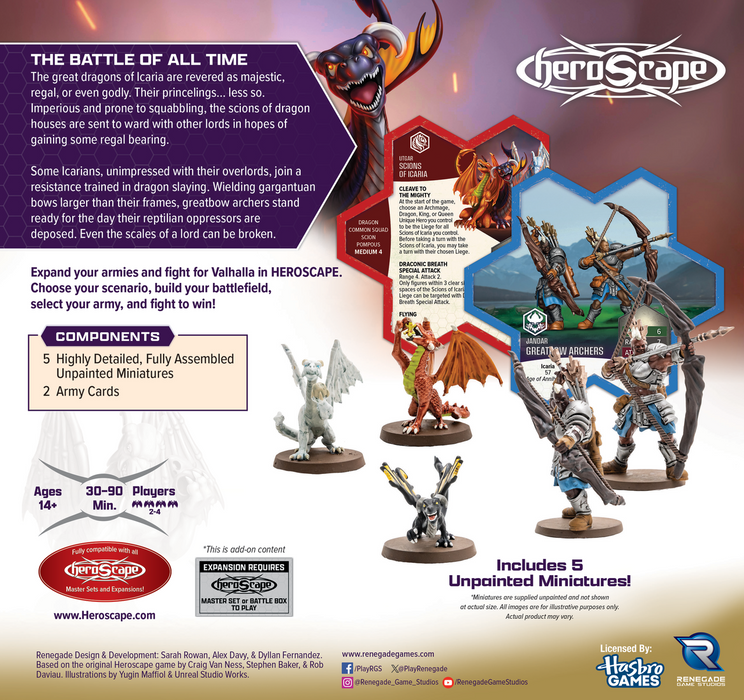 Collectible Miniature Games Renegade Game Studios - Heroscape - Greatbows Archers and Scions of Icaria - Army Expansion - Cardboard Memories Inc.