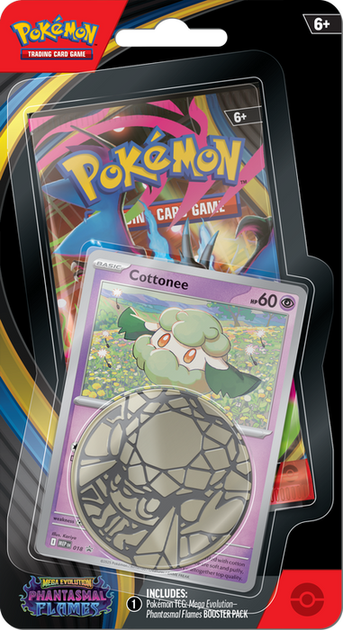 Trading Card Games Pokémon - Mega Evolution - Phantasmal Flames - 3 Pack Blister - Cottonee - Cardboard Memories Inc.