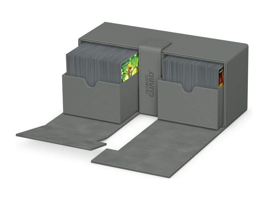 Supplies Ultimate Guard - Twin Flip N Tray Deck Case - Monocolor Grey - 266+ - Cardboard Memories Inc.