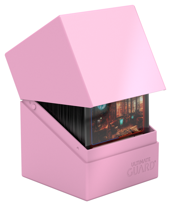 Supplies Ultimate Guard - Boulder Deck Case - Pastel Solid - Candy Pink - 100 - Cardboard Memories Inc.