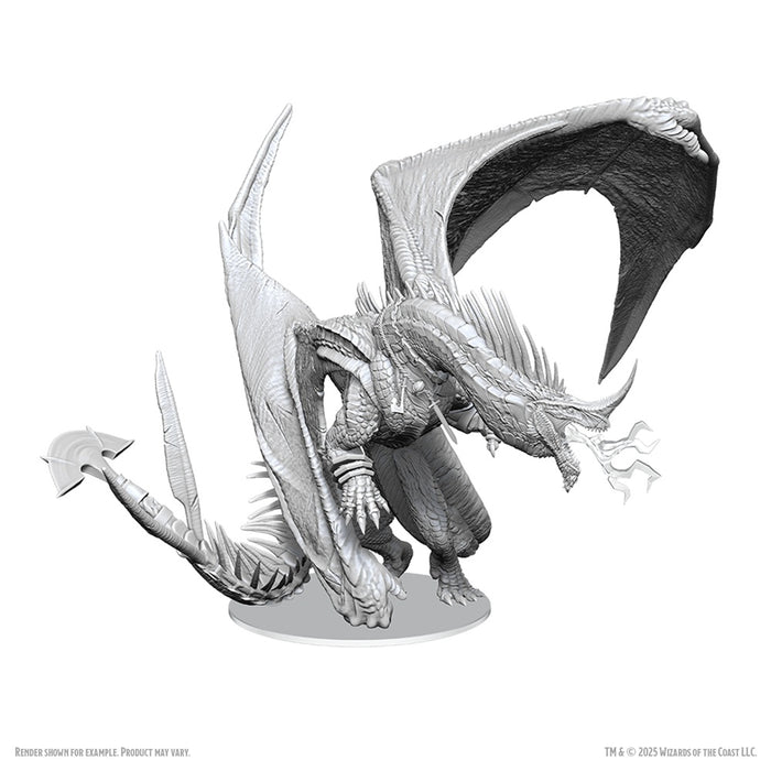 Role Playing Games Wizkids - Dungeons and Dragons - Unpainted Miniature - Nolzur’s Marvelous Miniatures - Ancient Blue Dragon - 90798 - Pre-Order December 15th 2025 - Cardboard Memories Inc.