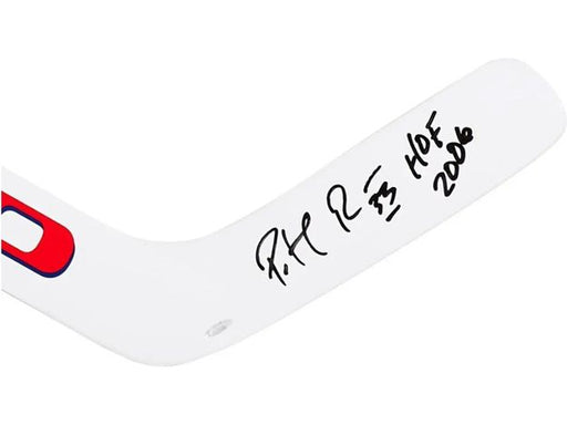  Upper Deck - Authenticated - Patrick Roy Autographed and Inscribed HOF 2006 KOHO Revolution Goalie Stick - ORDER VIA EMAIL ONLY - Cardboard Memories Inc.