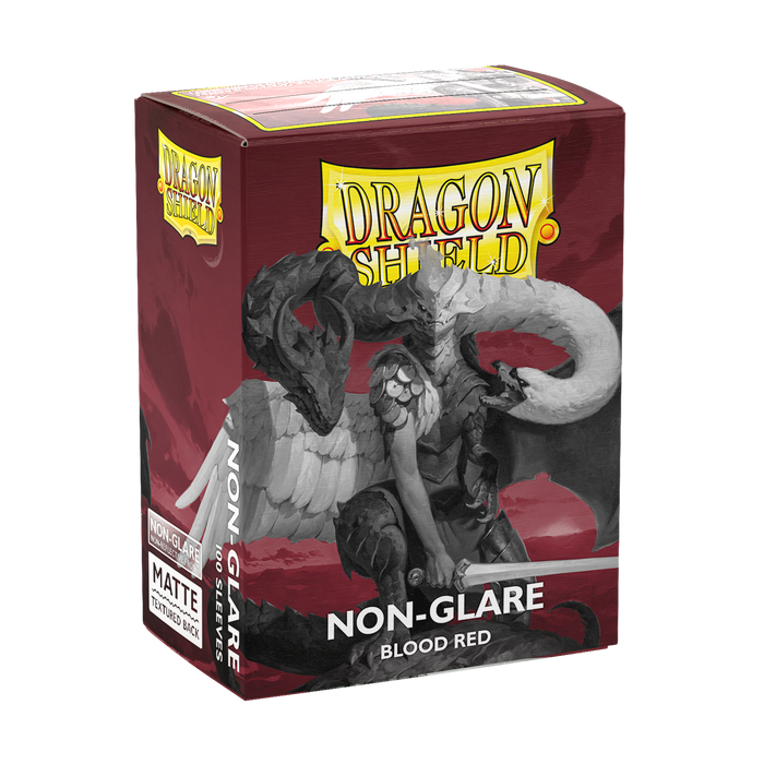 Supplies Arcane Tinmen - Dragon Shield Non-Glare Sleeves - Standard Size - Matte - Blood Red - Package of 100 - Cardboard Memories Inc.