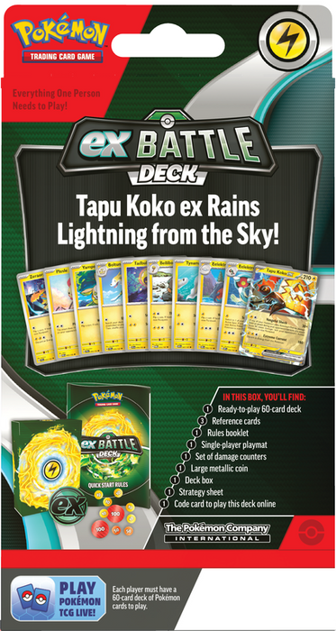 Trading Card Games Pokemon - EX Battle Decks - Tapu Koko EX - Cardboard Memories Inc.