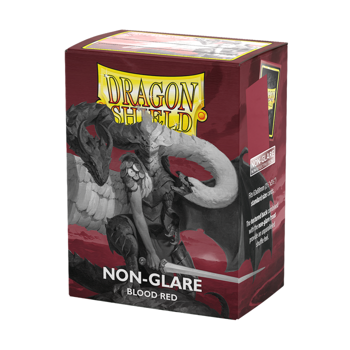 Supplies Arcane Tinmen - Dragon Shield Non-Glare Sleeves - Standard Size - Matte - Blood Red - Package of 100 - Cardboard Memories Inc.