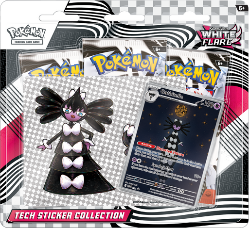 Trading Card Games Pokemon - Scarlet and Violet - Black and White - White Flare Tech Sticker Collection Box - Cardboard Memories Inc.