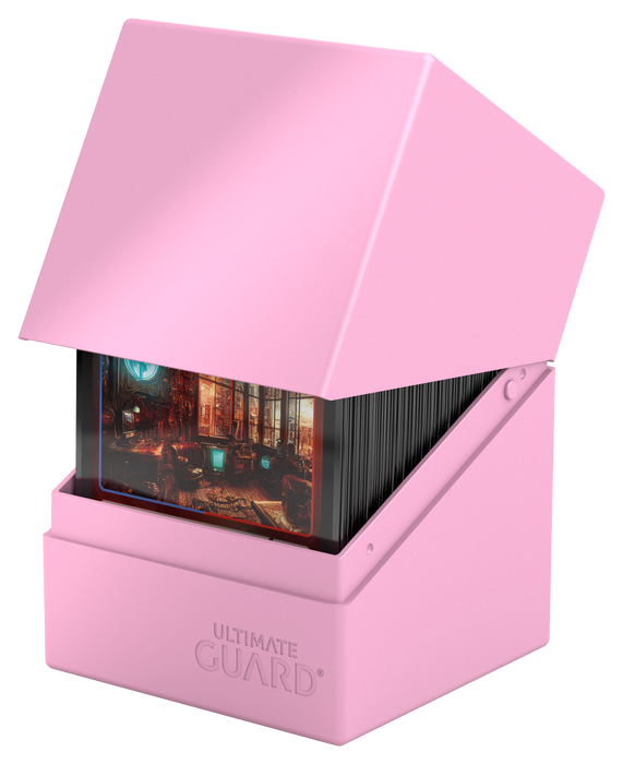 Supplies Ultimate Guard - Boulder Deck Case - Pastel Solid - Candy Pink - 100 - Cardboard Memories Inc.