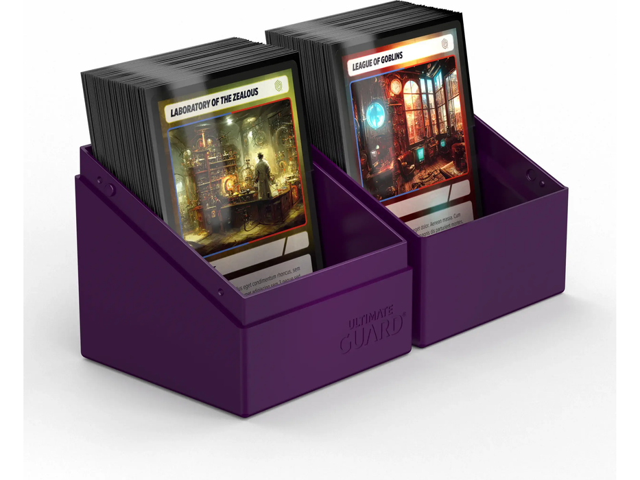 Supplies Ultimate Guard - Boulder Deck Case - Solid Purple - 100 - Cardboard Memories Inc.