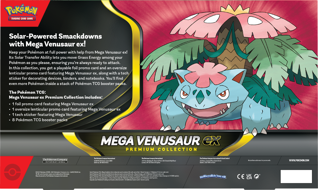 Trading Card Games Pokemon - Mega Venusaur EX - Premium Collection Box - Available In-Store December 5th 2025 - Cardboard Memories Inc.