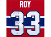  Upper Deck - Authenticated - Patrick Roy Autographed Inscribed Heroes of Hockey Red Montreal Canadiens Jersey - ORDER VIA EMAIL ONLY - Cardboard Memories Inc.