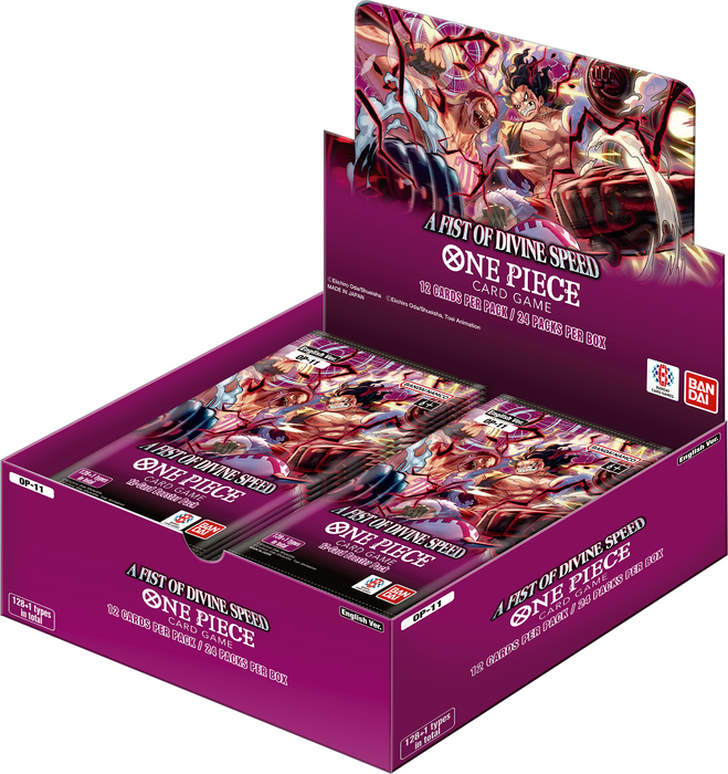 collectible card game Bandai - One Piece Card Game - OP-11 - A Fist of Divine Speed - Booster Box - Cardboard Memories Inc.