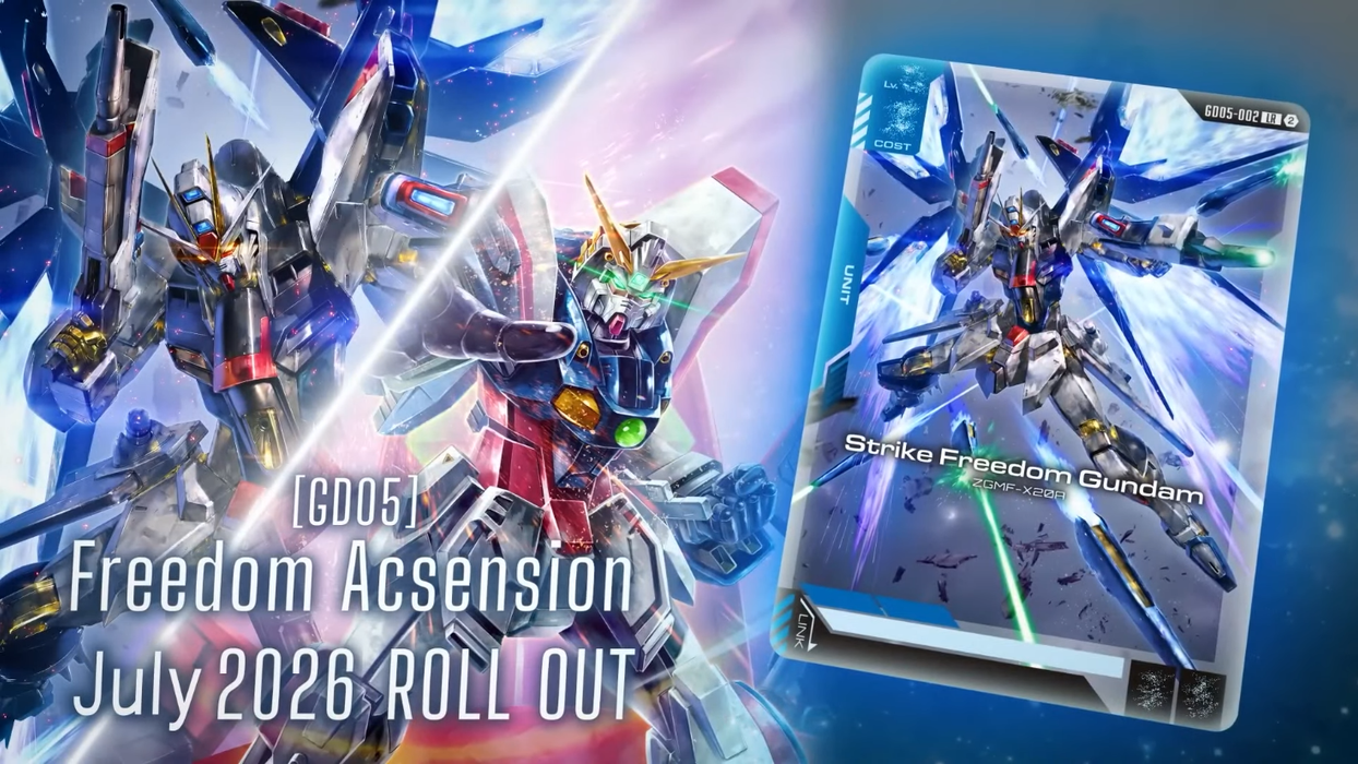 collectible card game Bandai - Gundam Card Game - GD-05 - Freedom Ascension - Booster Box - Pre-Order July 24th 2026 - Cardboard Memories Inc.