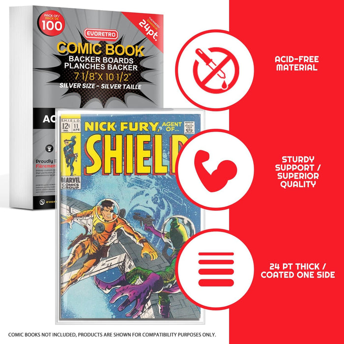 Comic Supplies Evoretro - Comic Series - Silver Age Comic Bags - Cardboard Memories Inc.