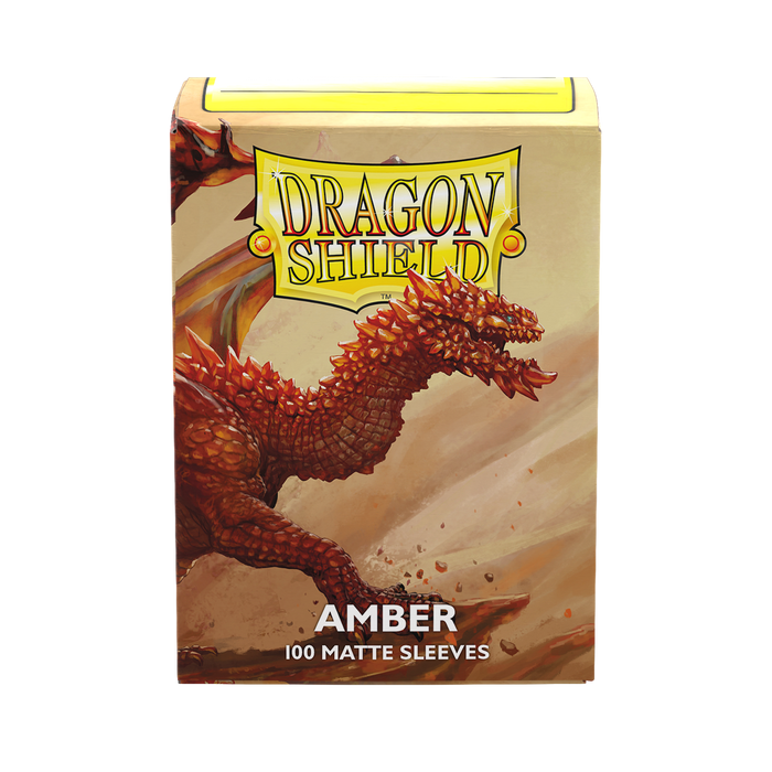 Supplies Arcane Tinmen - Dragon Shield Sleeves - Standard Size - Matte - Amber - Package of 100 - Cardboard Memories Inc.