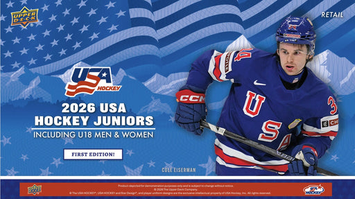 Sports Cards Upper Deck - 2026 - Hockey - Team USA Juniors - Blaster Box - Pre-Order September 15th 2026 - Cardboard Memories Inc.