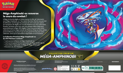 Trading Card Games Pokemon - Mega Greninja EX - FRENCH - Premium Collection Box - Pre-Order July 3rd 2026 - Cardboard Memories Inc.