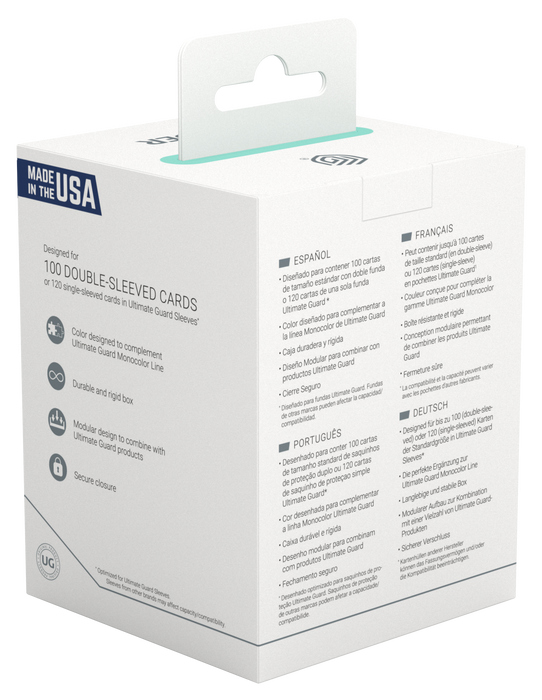 Supplies Ultimate Guard - Boulder Deck Case - Pastel Solid - Mint Green - 100 - Cardboard Memories Inc.