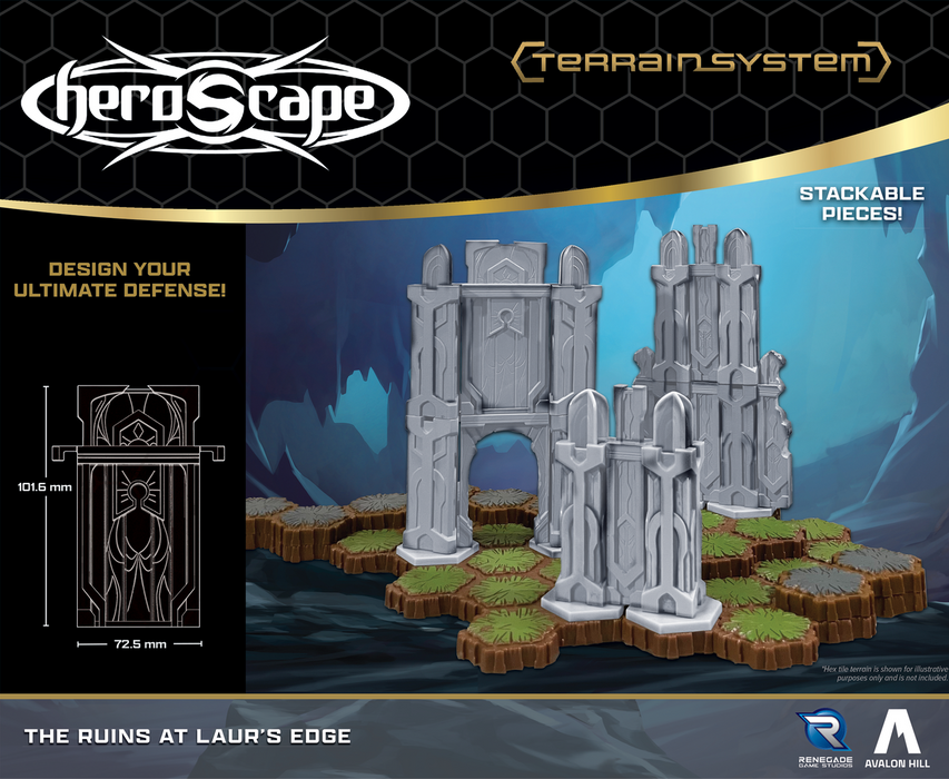 Collectible Miniature Games Renegade Game Studios - Heroscape - The Ruins at Laurs Edge - Terrain Expansion - Cardboard Memories Inc.