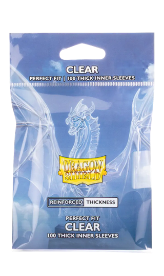 Supplies Arcane Tinmen - Dragon Shield Sleeves - Standard Size - Perfect Fit Thick - Clear - Package of 100 - Available November 21st 2025 - Cardboard Memories Inc.