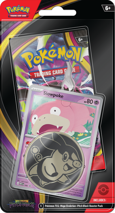 Trading Card Games Pokémon - Mega Evolution - Pitch Black - Checklane Blister - Slowpoke - Pre-Order July 17th 2026 - Cardboard Memories Inc.