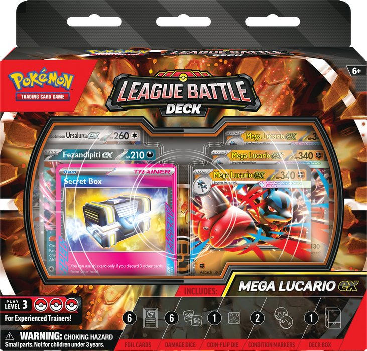collectible card game Pokemon - League Battle Deck - Mega Lucario EX - Pre-Order June 19th 2026 - Cardboard Memories Inc.