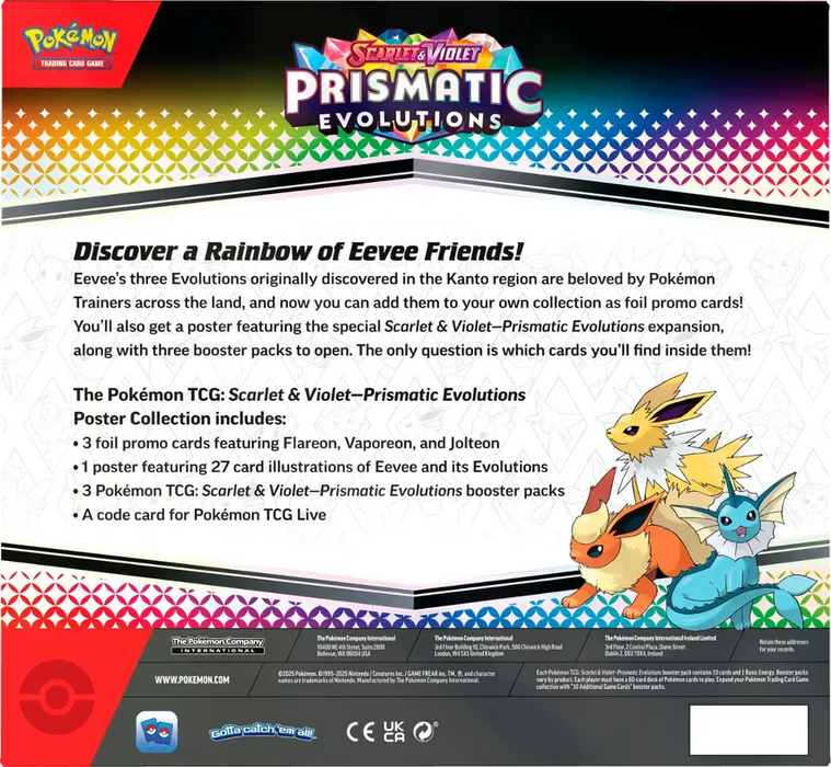 Trading Card Games Pokemon - Scarlet and Violet - Prismatic Evolutions - Poster Collection - Cardboard Memories Inc.