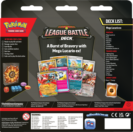 collectible card game Pokemon - League Battle Deck - Mega Lucario EX - Pre-Order May 22nd 2026 - Cardboard Memories Inc.