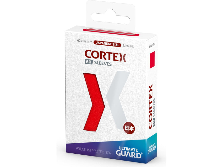 Supplies Ultimate Guard - Cortex Sleeves - Japanese Size - Glossy - Red - 60 Count - Cardboard Memories Inc.