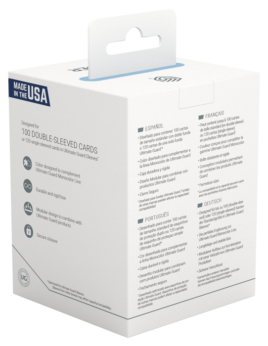 Supplies Ultimate Guard - Boulder Deck Case - Pastel Solid - Baby Blue - 100 - Cardboard Memories Inc.