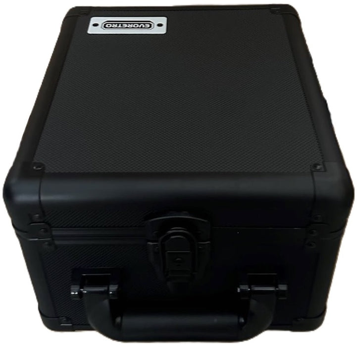 Comic Supplies Evoretro - Graded Card Storage Box - Heavy Duty - 2 Rows - Black and Aluminum - Cardboard Memories Inc.