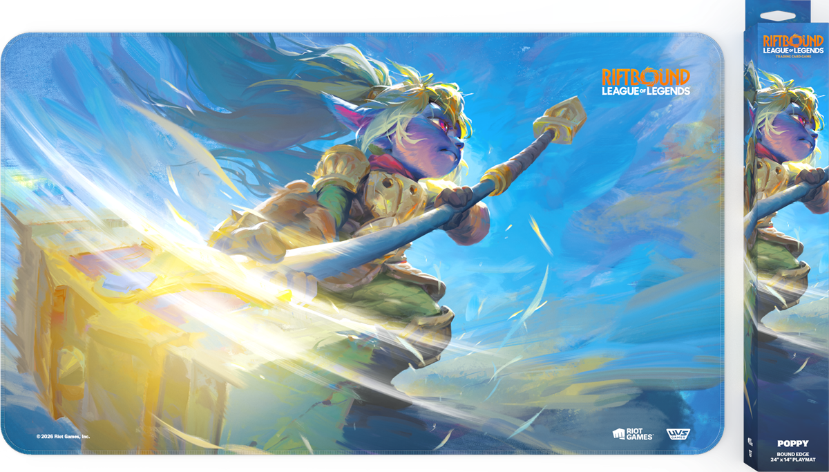Riftbound - League of Legends Trading Card Game - Unleashed - Playmat - Poppy - Pre-Order May 8th, 2026 - Cardboard Memories Inc.