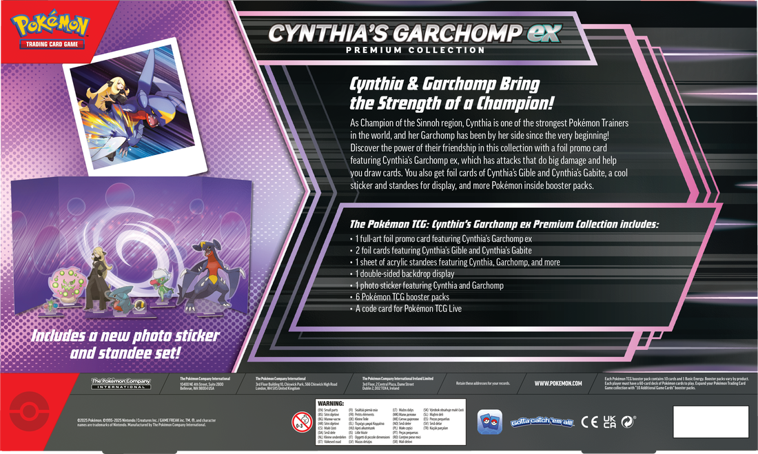 Trading Card Games Pokemon - Cynthias Garchomp EX - Premium Collection Box - Cardboard Memories Inc.