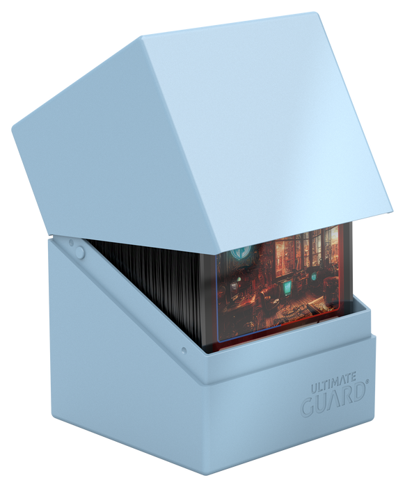 Supplies Ultimate Guard - Boulder Deck Case - Pastel Solid - Baby Blue - 100 - Cardboard Memories Inc.
