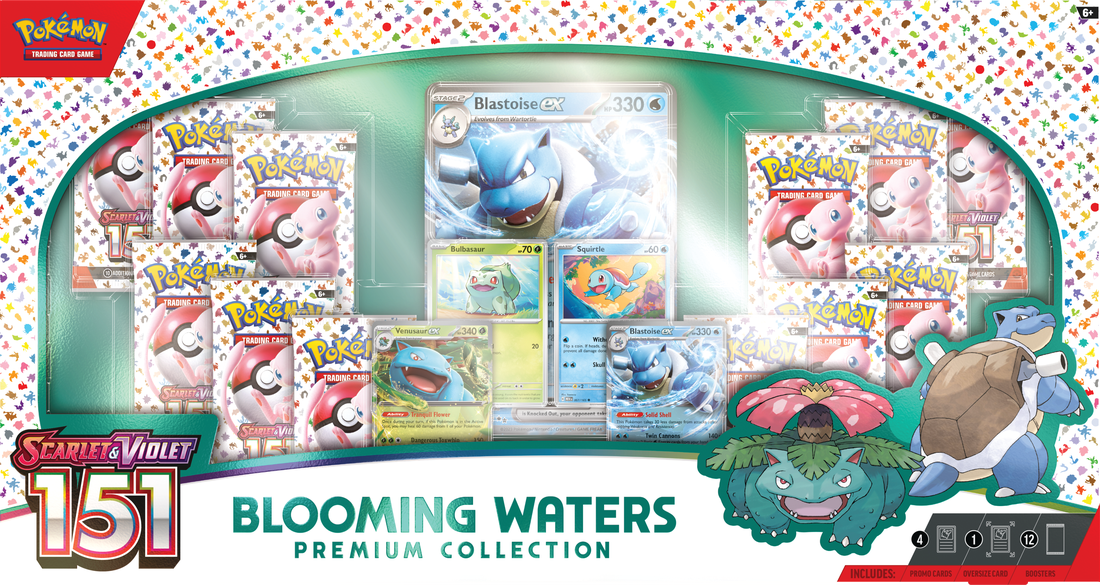 Trading Card Games Pokemon - Scarlet and Violet - Blooming Waters - Premium Collection Box - Cardboard Memories Inc.