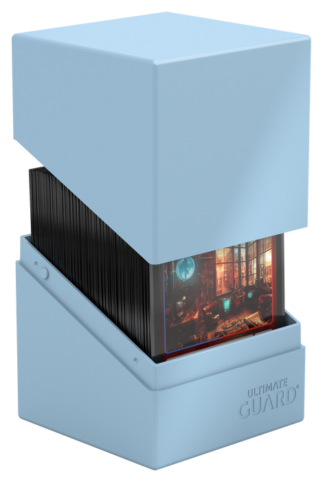 Supplies Ultimate Guard - Boulder Deck Case - Pastel Solid - Baby Blue - 100 - Cardboard Memories Inc.