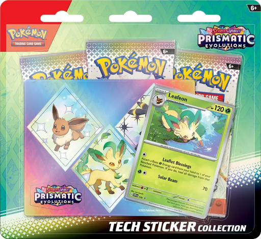 Trading Card Games Pokemon - Scarlet and Violet - Prismatic Evolutions - Tech Sticker Collection - Leafeon - Cardboard Memories Inc.
