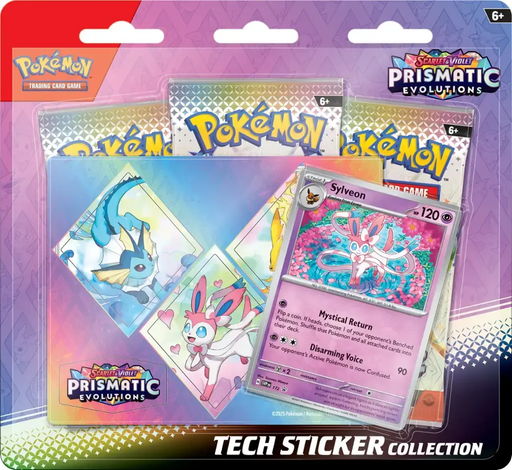 Trading Card Games Pokemon - Scarlet and Violet - Prismatic Evolutions - Tech Sticker Collection - Sylveon - Cardboard Memories Inc.
