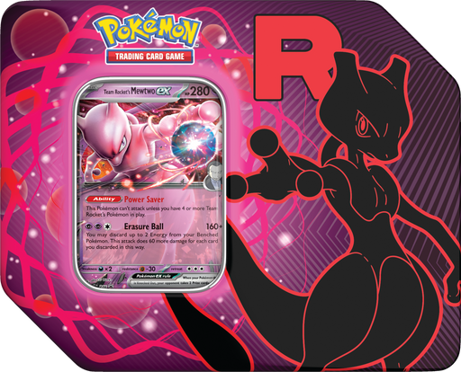 Trading Card Games Pokemon - Team Rocket Tin - Mewtwo EX - Cardboard Memories Inc.