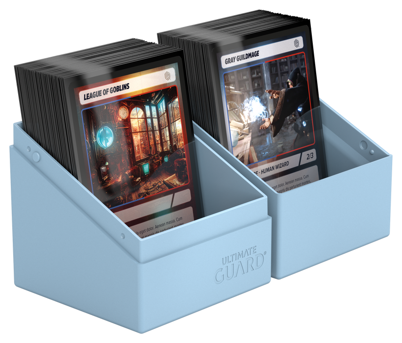 Supplies Ultimate Guard - Boulder Deck Case - Pastel Solid - Baby Blue - 100 - Cardboard Memories Inc.