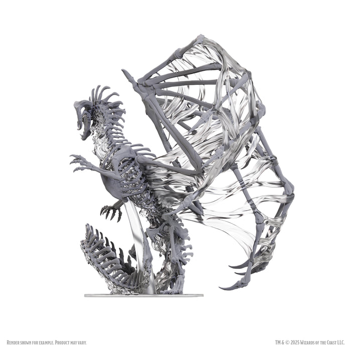 Role Playing Games Wizkids - Dungeons and Dragons - Unpainted Miniature - Nolzur’s Marvelous Miniatures - Black Dracolich - Cardboard Memories Inc.