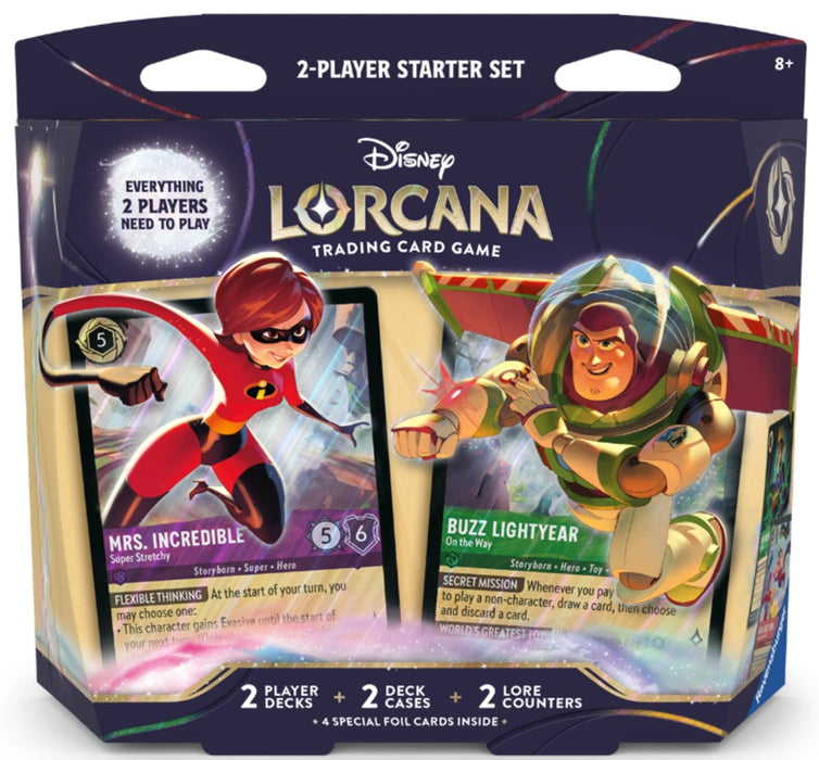 Supplies Disney - Lorcana - Wilds Unknown - Two Players Deck - Elastigirl and Buzz Lightyear - Cardboard Memories Inc.