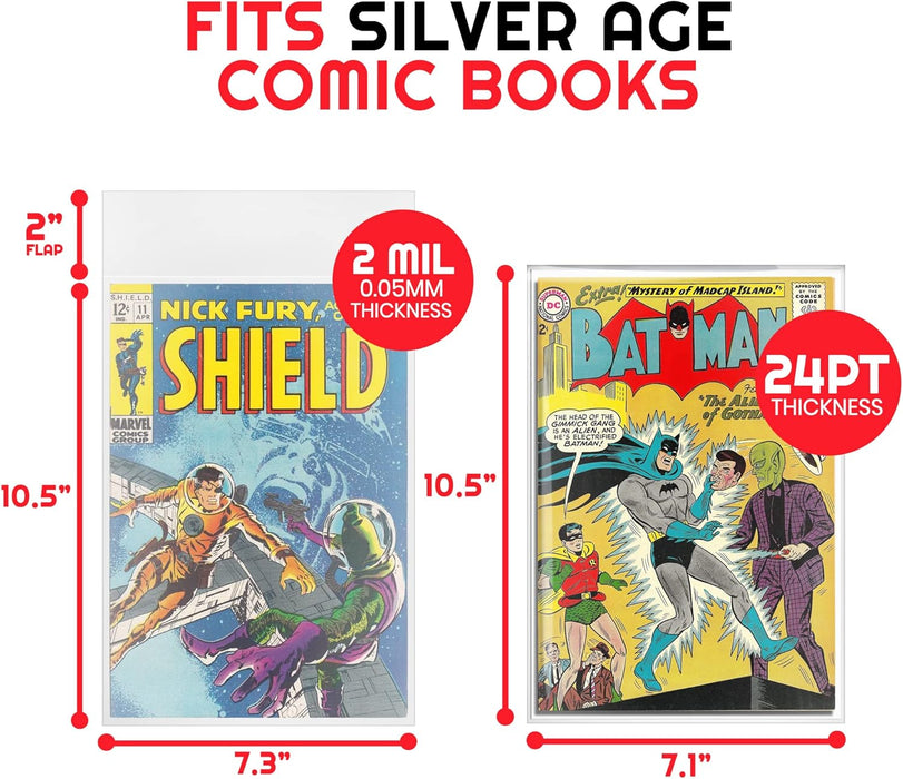 Comic Supplies Evoretro - Comic Series - Silver Age Comic Bags - Cardboard Memories Inc.