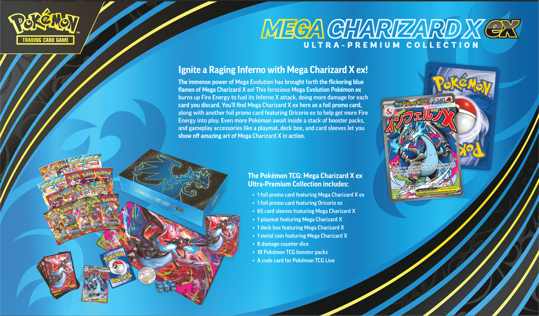 Trading Card Games Pokémon - Ultra Premium Collection - Mega Charizard X EX - Cardboard Memories Inc.