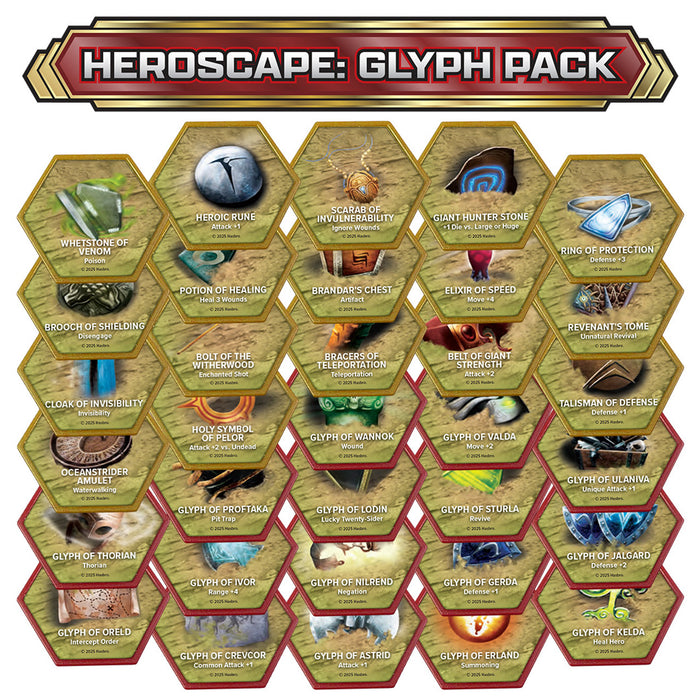 Collectible Miniature Games Renegade Game Studios - Heroscape - Glyph Pack - Cardboard Memories Inc.