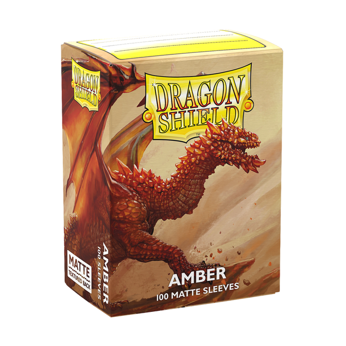 Supplies Arcane Tinmen - Dragon Shield Sleeves - Standard Size - Matte - Amber - Package of 100 - Cardboard Memories Inc.