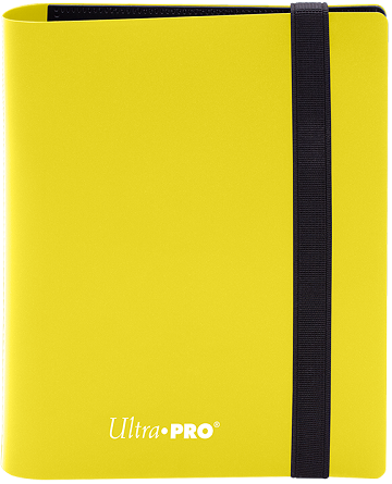 Supplies Ultra Pro - 2 Pocket - Eclipse Pro-Binder - Lemon Yellow - Cardboard Memories Inc.