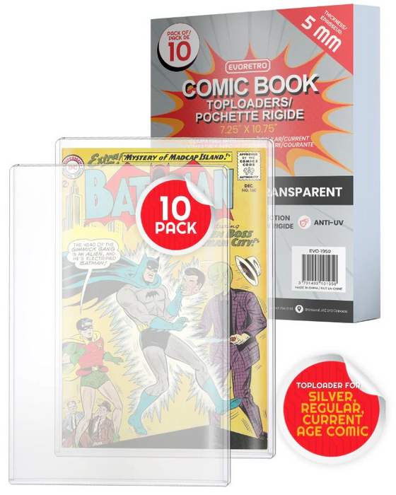 Comic Supplies Evoretro - Silver Comic Topload Holder - 10 Pack - Available April 22nd 2025 - Cardboard Memories Inc.